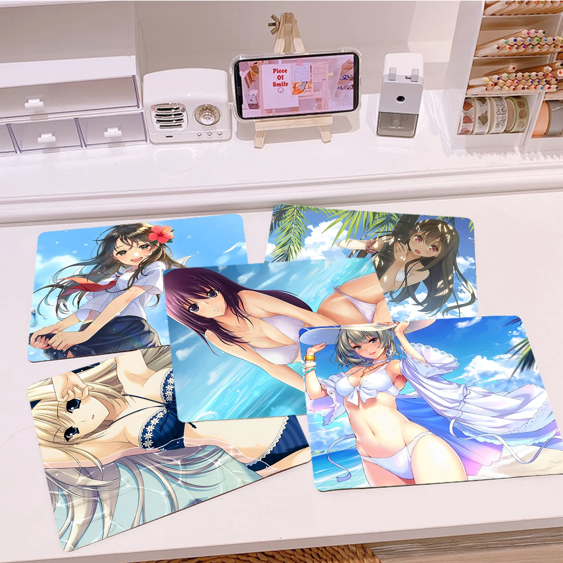 

Summer Sexy Anime Girl Mousepad Anti-Slip Gaming Mouse Pad Desk Mat Keyboard Pad Decoration Mause Pad Office Desk Accessories