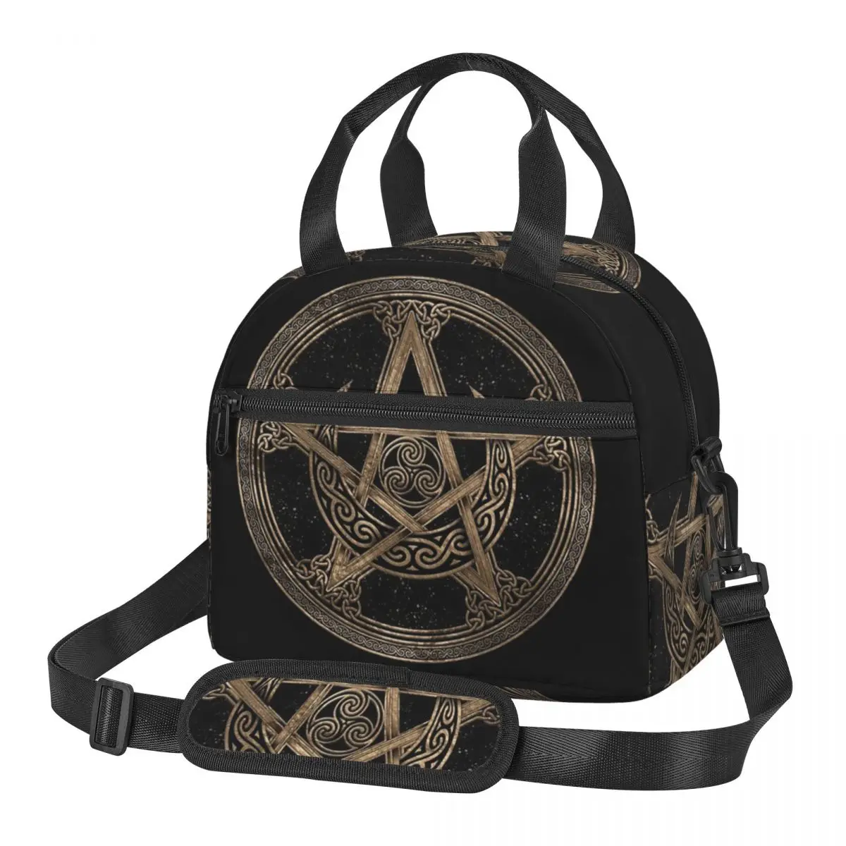 Occult Satanic Pentagram Lunch Bags Insulated Bento Box Lunch Tote Resuable Picnic Bags Cooler Thermal Bag for Woman Kids Travel