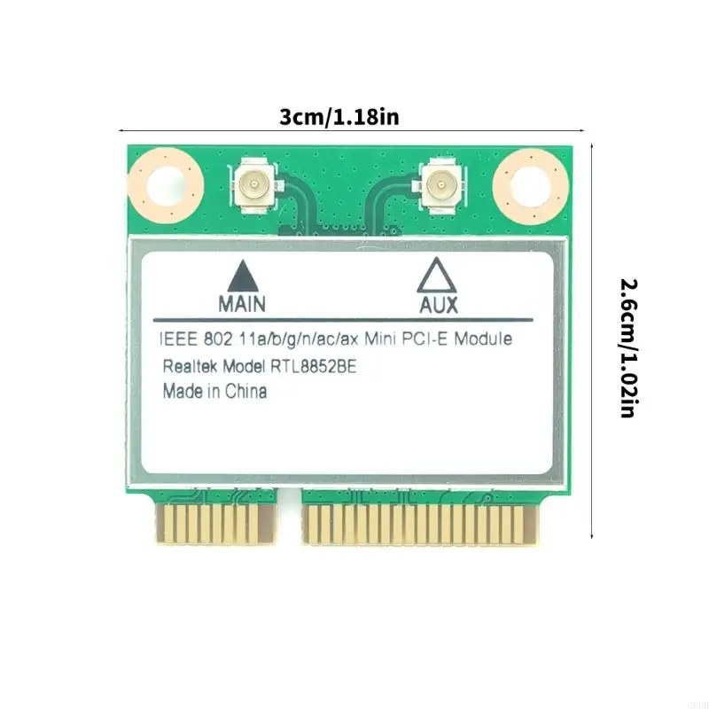 G6DD WiFi 6 محول لاسلكي RTL8852 Chip 2.4+5GHz 1800MBPS بطاقة شبكات سريعة السرعة في الأجهزة المختلفة