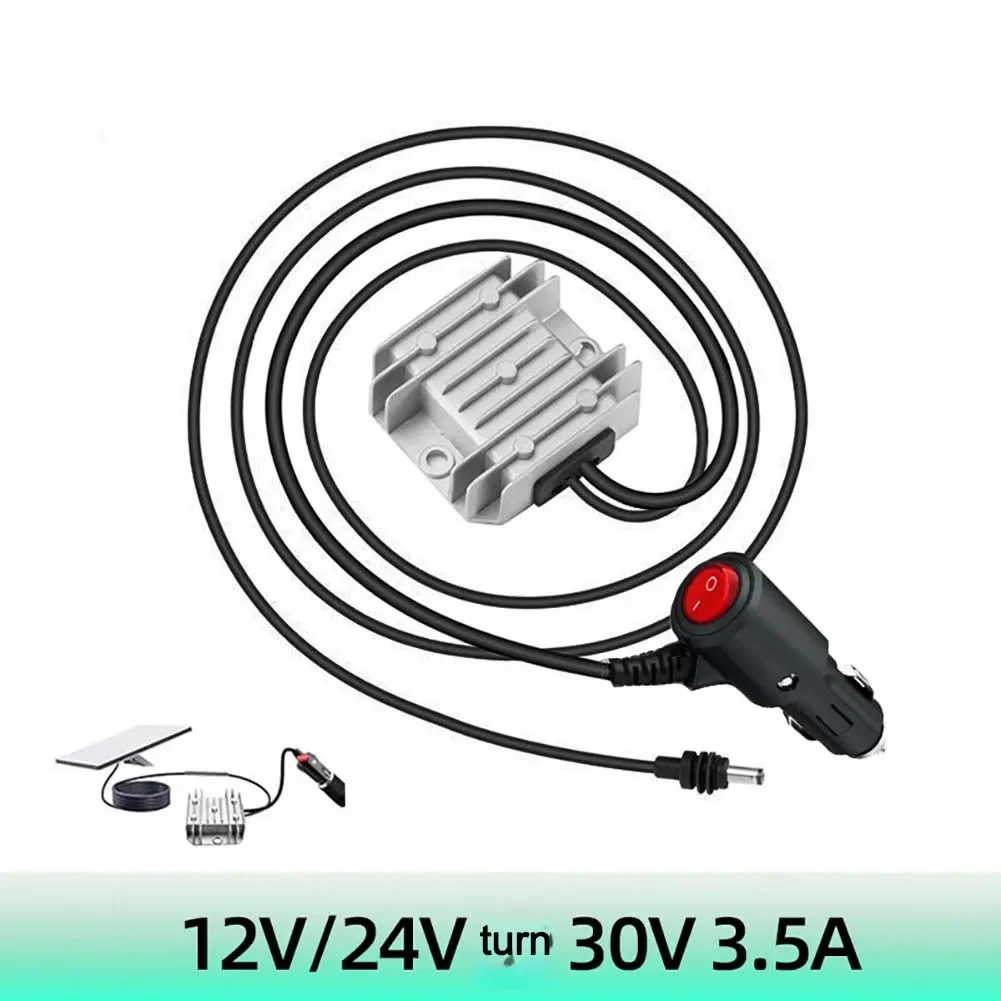 1pc 12V/24V Boost To 30V 3.5A Car Power Converter Voltage Regulator 12V Adapter For Starlink For Mini Antenna Power Cord