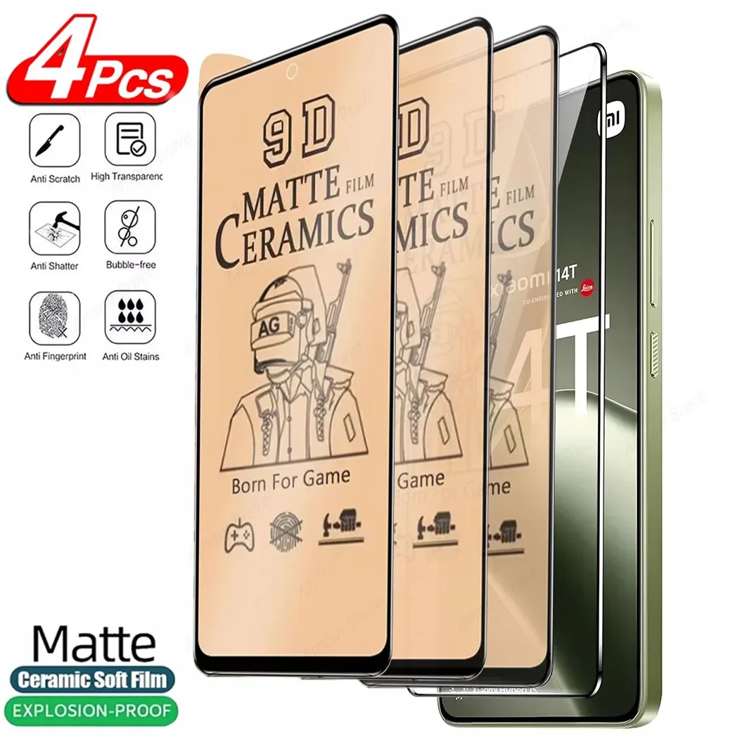 

4PCS Soft Matte Ceramic Film For Xiaomi Mi 14T Pro 10T 12T 11T 13T Pro Screen Protector For Xiaomi Mi 14 13 12 11 Lite NE Film