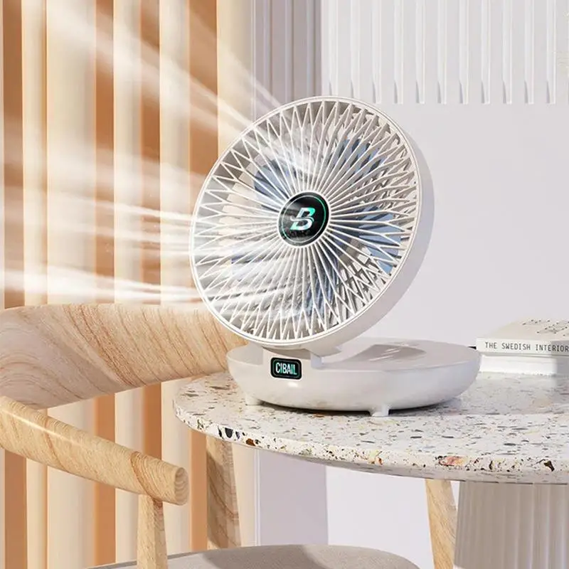 Fan For Bedroom Portable Rechargeable Fan Cooling Fan 3 Speed Wind Adjustable USB Charging 90 Adjustable Increase Air Flow For