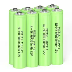 8PCS AAA Bateria Solar 1.2V NIMH Bateria Recarregável 300mah para Luz Solar