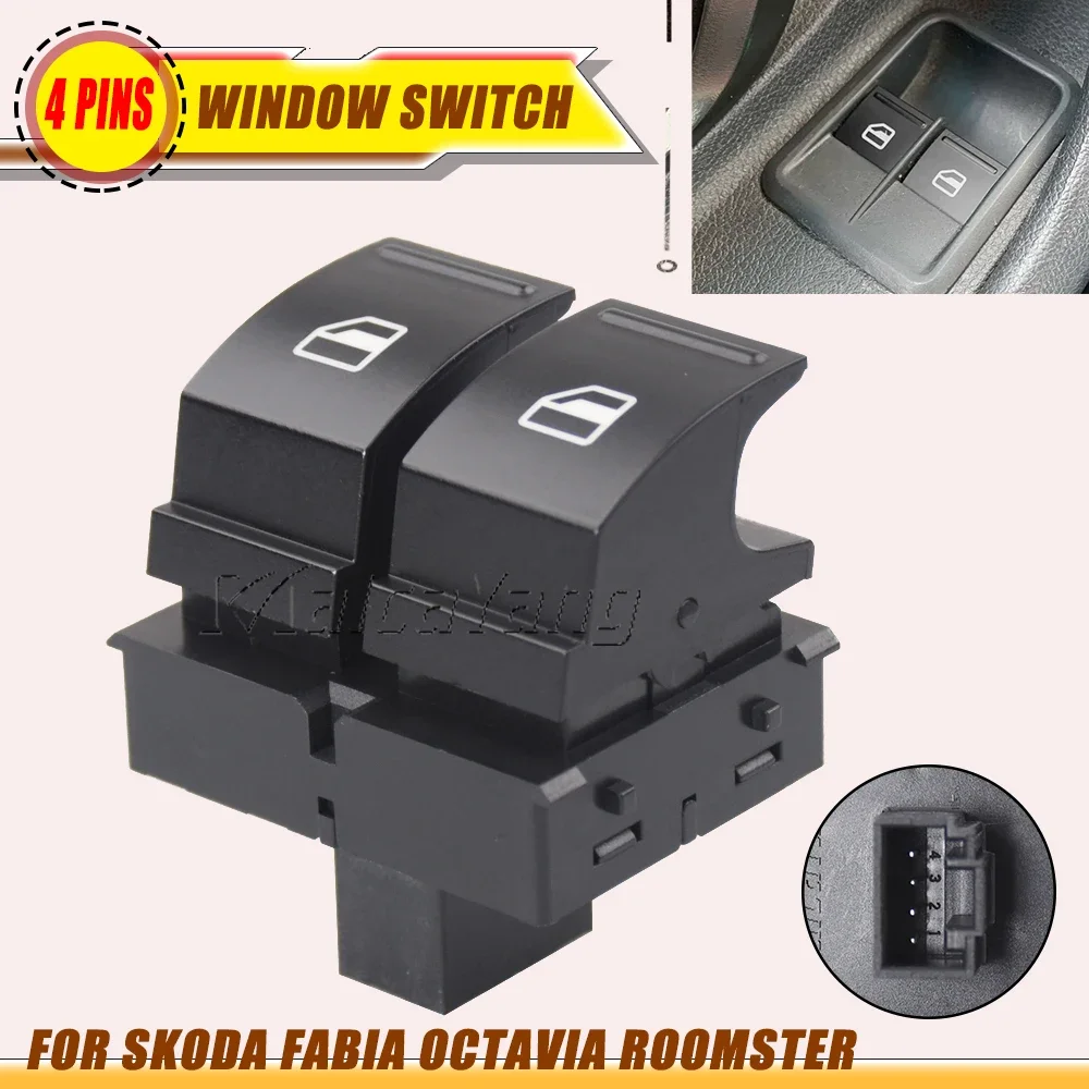 High Quality Electric Control Master Switches Front Power Window Switch 1Z0959858 1Z0 959 858 For Skoda Fabia Yeti