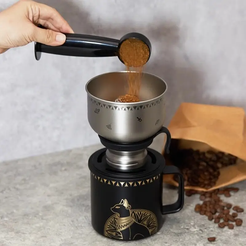 Pour Over Coffee Set with Kettle Dripper Cups and Server Ideal for Home Office and Outdoor Perfect Gift for Coffee Lovers