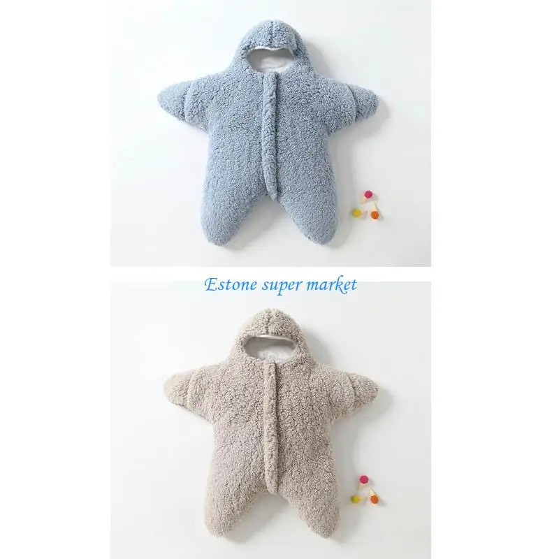 090B Kantong Tidur Bayi Sangat Lembut Bulu Domba Berbulu Bayi Baru Lahir Menerima Selimut Tidur Nyenyak Pembungkus Bedong Kamar