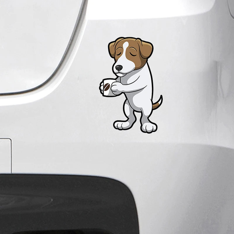 Y560# Cute Schnauzer Jack Russell Terrier Dog Cartoon Car Sticker Decal Decor for RV Auto Motocross Racing Laptop Trunk Wall