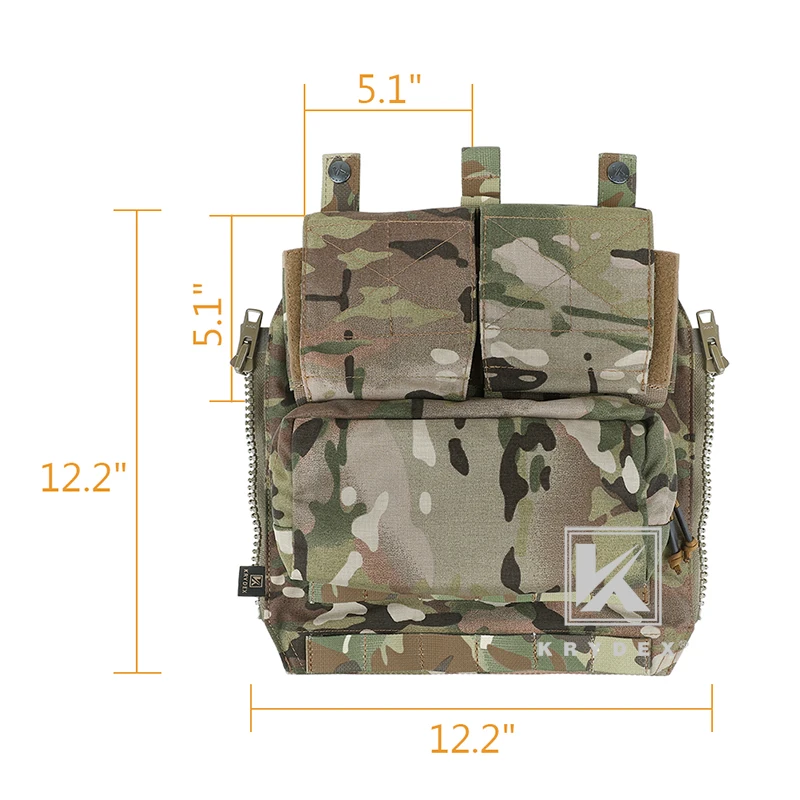 Imagem -04 - Krydex Pacote Tático Zip-on Painel Mochila para Cpc Ncpc Avs Jpc2.0 Vest Multicam Tático Airsoft Combat Gear Carrier Bag