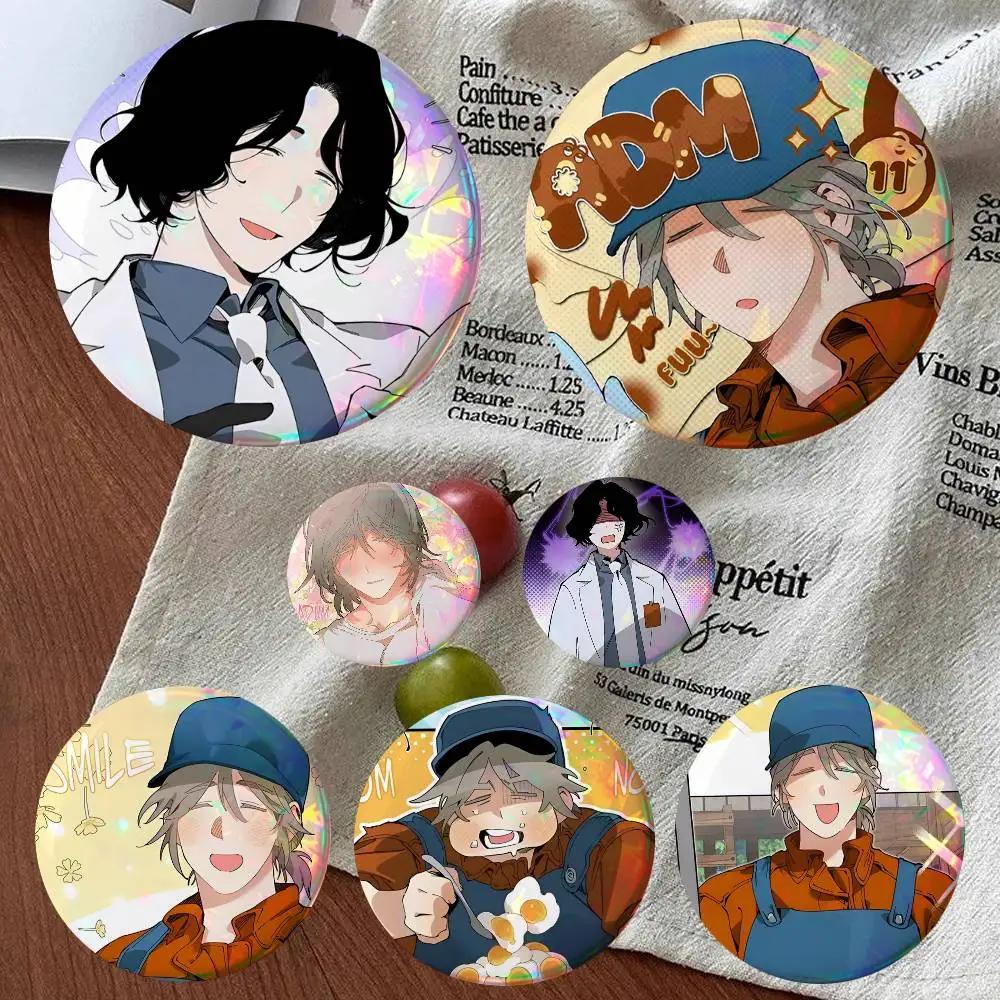 Anime Manhwa Mr As Farm Round Badge Lapel Pin Backpack Clothing Jewelry Accessories Gift Brooch