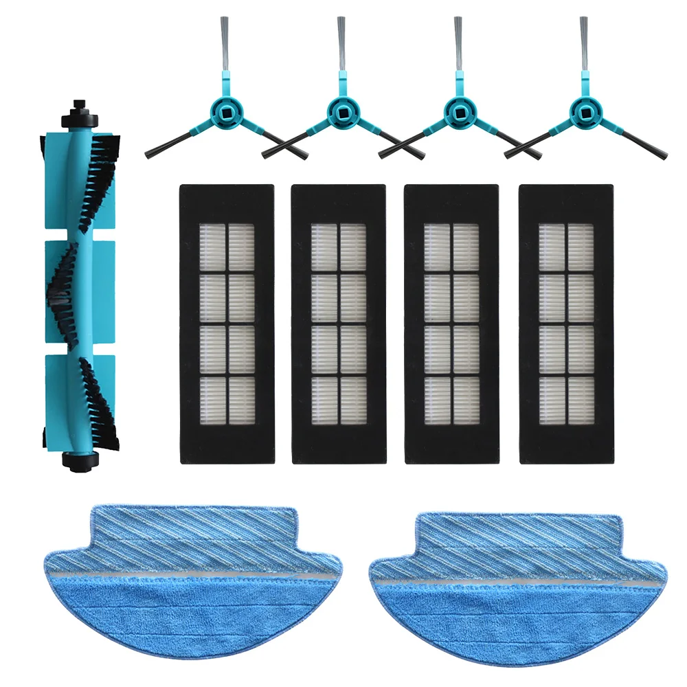 Almohadilla de tela para mopa, principal cepillo lateral, filtro HEPA para Cecotec Conga 3090, piezas de repuesto para aspiradora, accesorios
