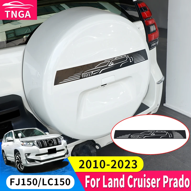 For Toyota Land Cruiser Prado 150 2010-2023 2022 Spare Tire Reflective Sticker LC150 FJ150 Exterior Modification Accessories