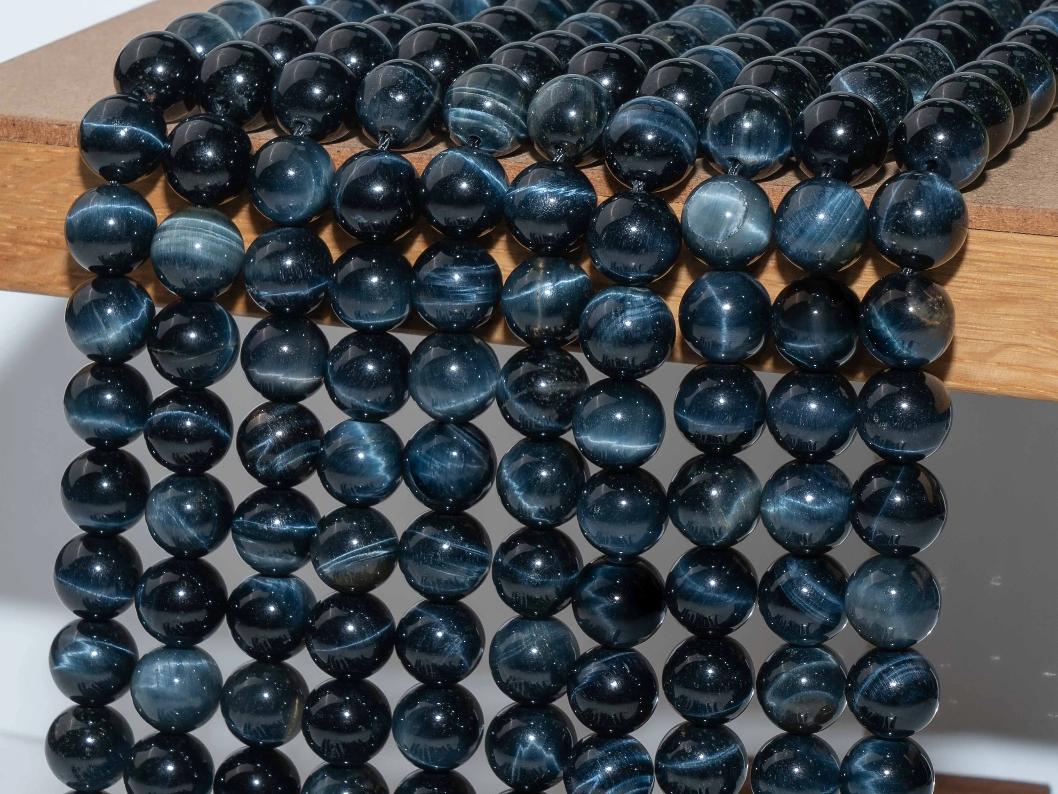 Natural Stone Dark Gray Blue Tiger Eye Beads Loose Beads Round Shape Size Options 4/6/8/10/12mm for Jewelry Making