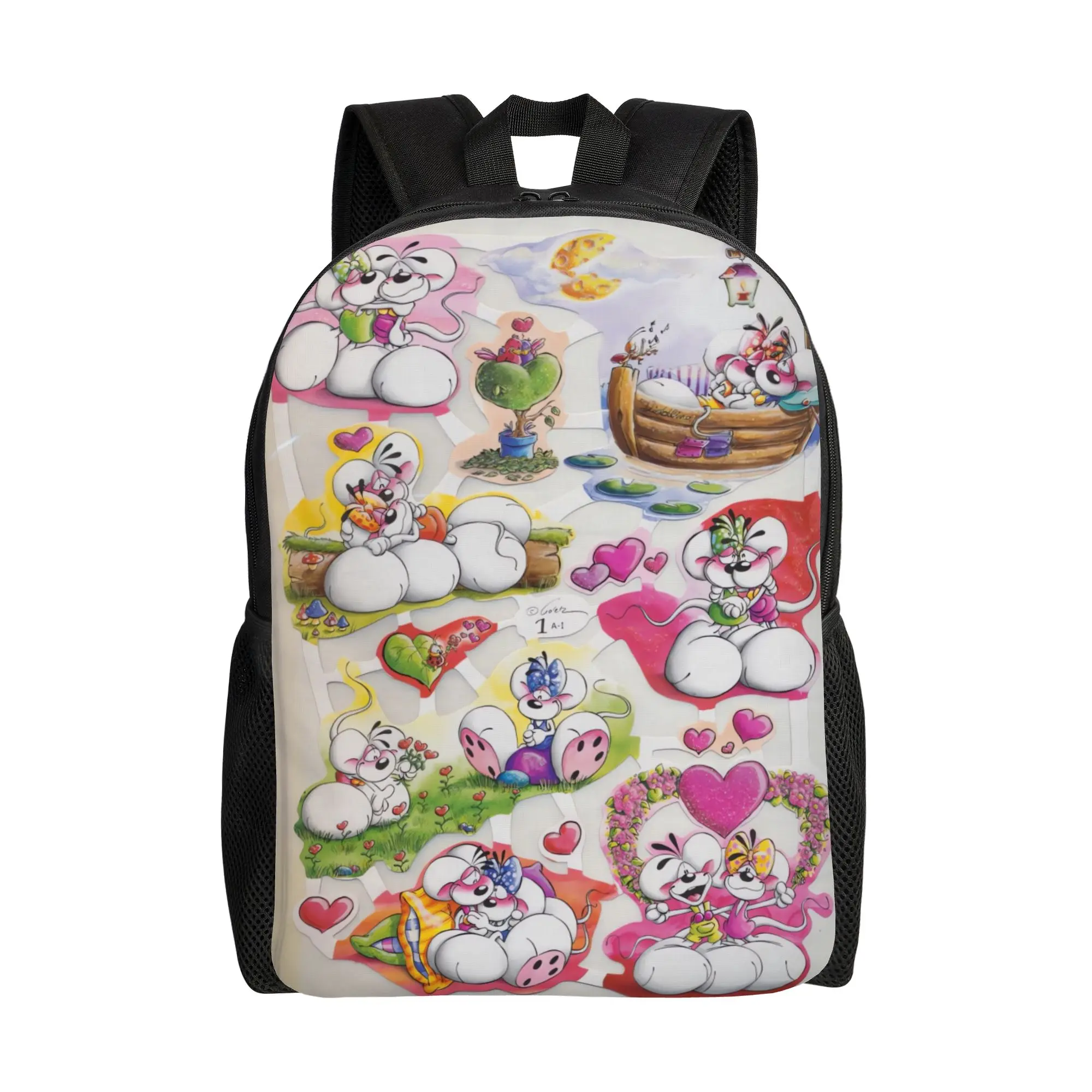 

Милый мультяшный рюкзак Diddl Diddlina, повседневные рюкзаки для женщин и мужчин, большие дорожные школьные сумки, дизайнерский рюкзак