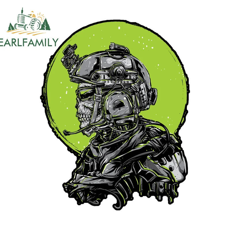 EARLFAMILY For Cool Call Of Duty Simon Car Stickers Personality Skull Graffiti Decals Attractive Waterproof Car Door Protector