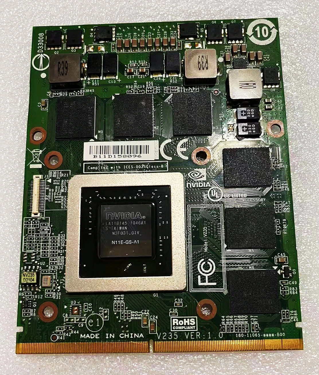 

GTX460M GTX 460M GDDR5 GB N11E-GS-A1 Видеографическая карта графического процессора для MSI Dell Alienware M15X M17X R2 R3 R4 R5 M18X