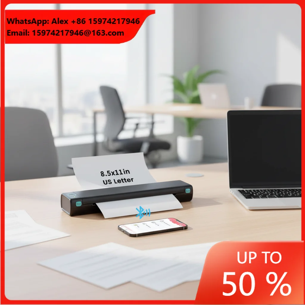 Phomemo M08F Portable A4 Thermal Printer Wireless Mobile Document Printer Support 8.5