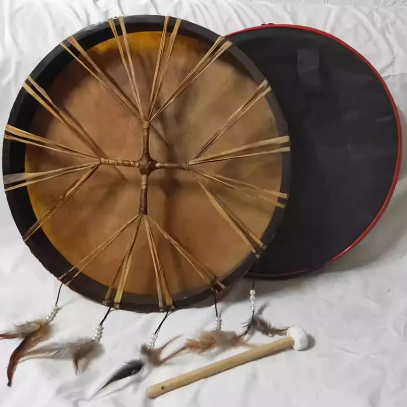 Sound Therapy Shaman Drum Adult Professional Handmade Shaman Drums Meditation Relaxation Tambourines Natural Sheepskin Drum