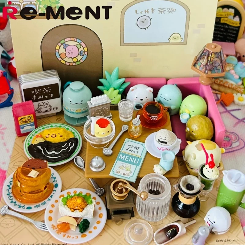 Re-Ment Sumikkogurashi Miniature Cafe Blind Box Figurki Zabawki Cukierkowe Ozdoby Kolekcjonerskie Scenki dla Dzieci na Prezent
