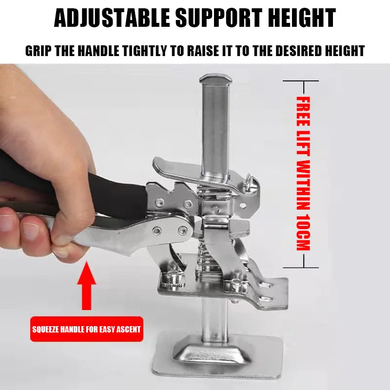 1Pc New Labor Saving Arm Board Jack Cabinet Lifter Height Locator Adjusting Lifter Multifunctional Anti-Slip Hand Lifting Tool