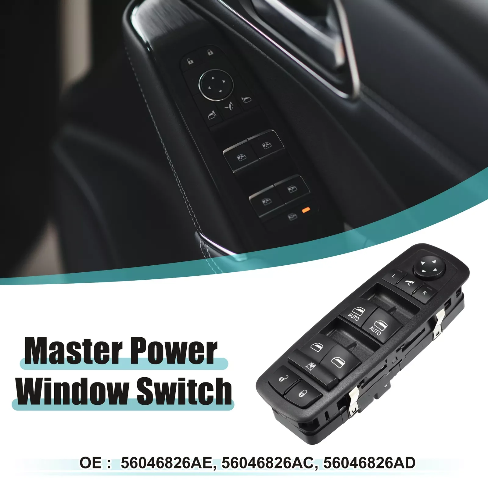 High quality Power Window Switch Front Left Driver Side for Chrysler 300 2012-2018 56046826AE 56046826AC FREE SHIPPING!!!