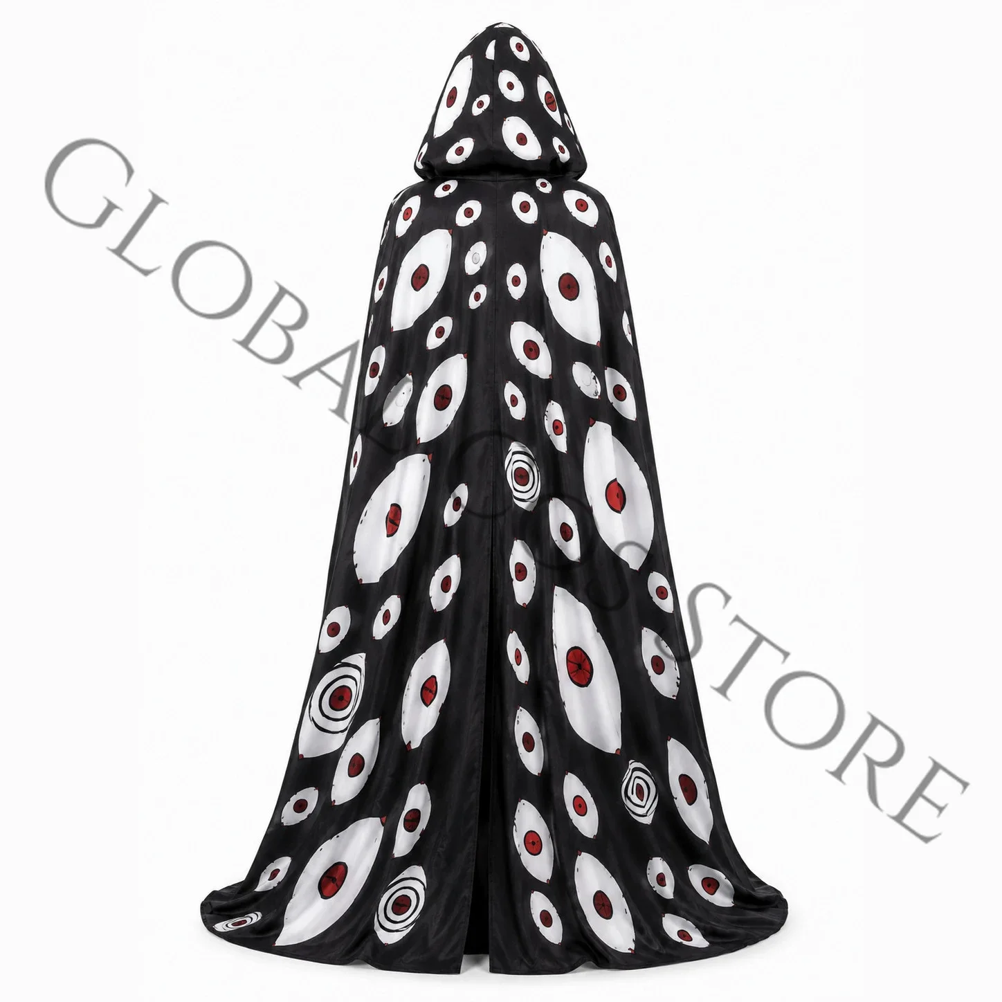BLEACH Yhwach Cosplay Thousand Year Blood War Costume Black Shawl Cloak Hooded White Eyes Printing Cape for Halloween Party - view 6