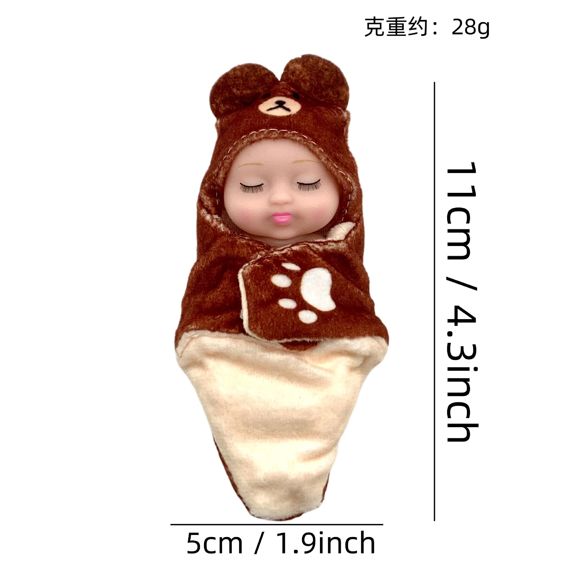 6 unids/set muñeca Reborn para dormir, muñecas de renacimiento de simulación de moda, animales de dibujos animados, juguete para niños, regalo de cumpleaños