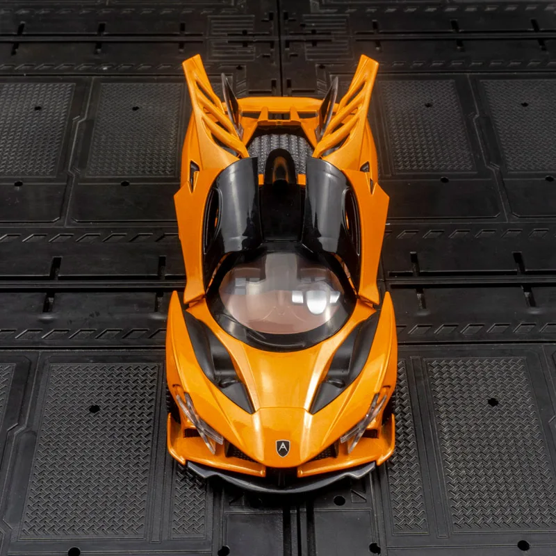 

For 1:32 Scale Apollo EVO Car Toy Models Alloy Sports Cars Pull Back Sound Light Doors Opened Racing Vehicles good quality