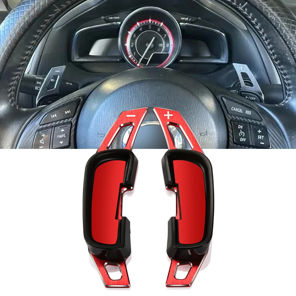 

Для Mazda 3 Axela 2014-2019 Mazda 6 Atenza 2014-2019 MX-5 CX-4 2016-2019 алюминиевый рычаг переключения передач на руле