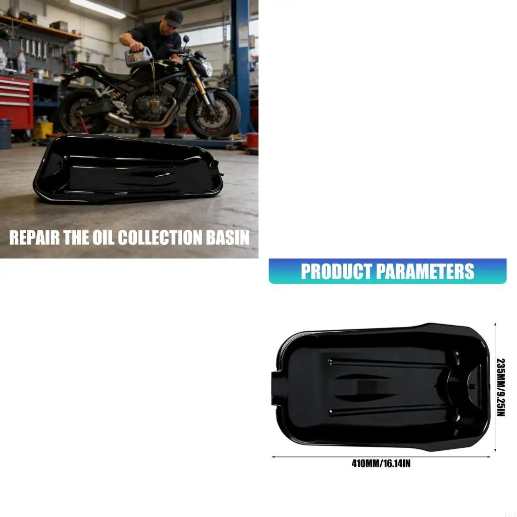 F1CF Motorcycle Car Repair Oil Drain Pan Parts Cleaning Tray Tool With Large Capacity And PP Material For Efficient Maintenance