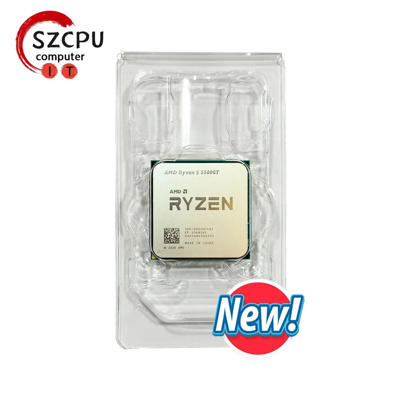 AMD Ryzen 5 5500GT NEW R5 5500GT 3.9GHz Six-Core Twelve-Thread 65W CPU L3=16M 100-000001489 Socket AM4 but no fan