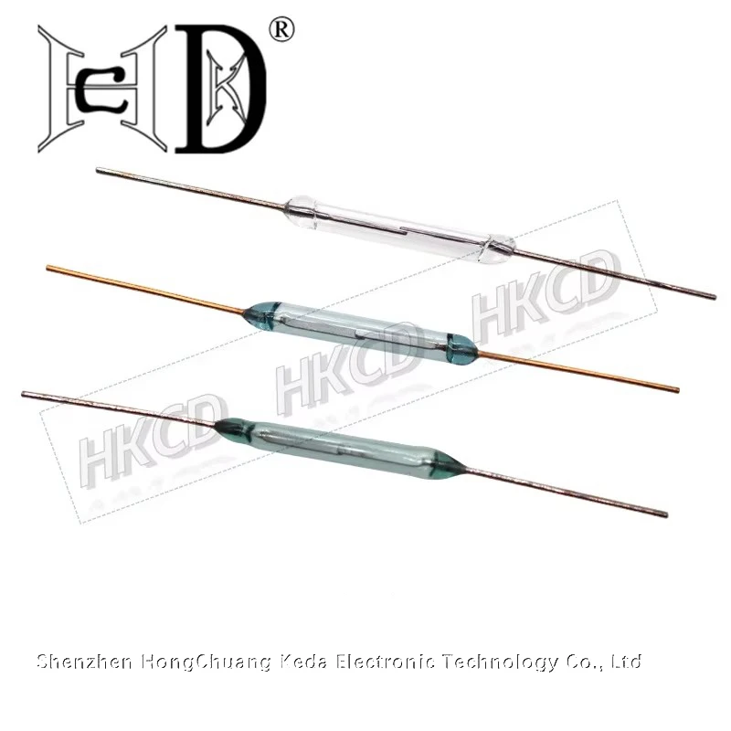 10PCS MKA20101 Normally Open Reed Switch 2.5 * 20mm White Tube Silver Leg Green Tube Silver Leg Magnetic Control Switch