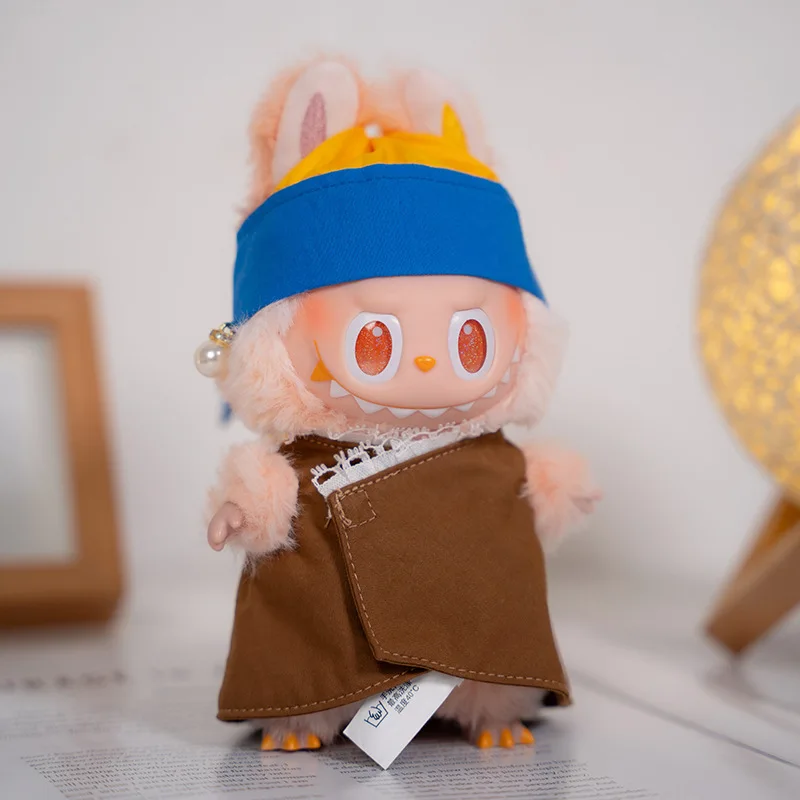 

Labubu Girl with a Pearl Earring Inspired Outfit Set: Collectible Changeable Costume for Dolls (Clothing Only No Doll Included)