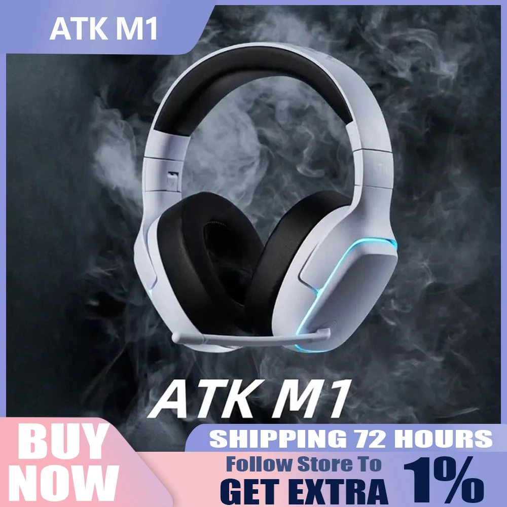 جديد ATK M1 الحد من الضوضاء سماعة لاسلكية تعمل بالبلوتوث سماعة CSGO Fearless لعبة سماعات رأس عقد سماعات الألعاب المثبتة على الرأس الهدايا