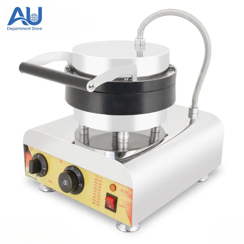 Electric 3-Cup Commercial Waffle Cone Bowl Maker | Non-Stick Waffle Cup & Cone Machine | Snack-Size Pastry Baking Equipment