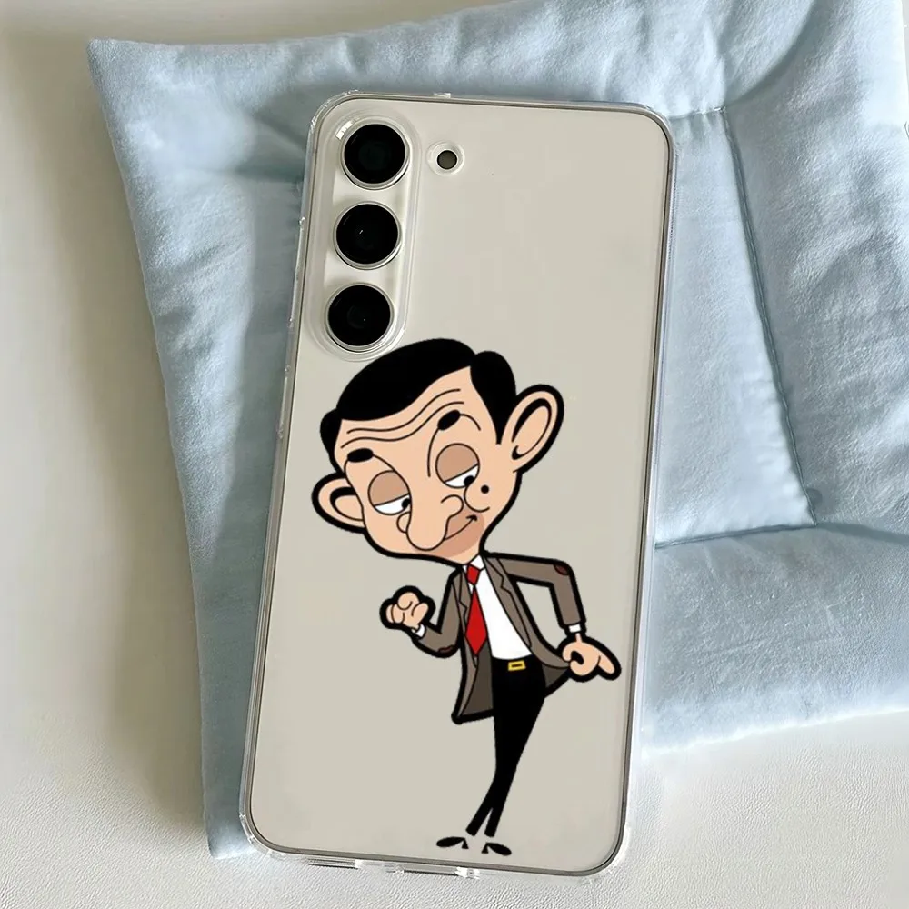 Funny Mr Bean Phone Case For Samsung Galaxy A52 A12 A51 S21 Edge S22ULTRA S23 S20LITE Plus Ultra Transparent Cover