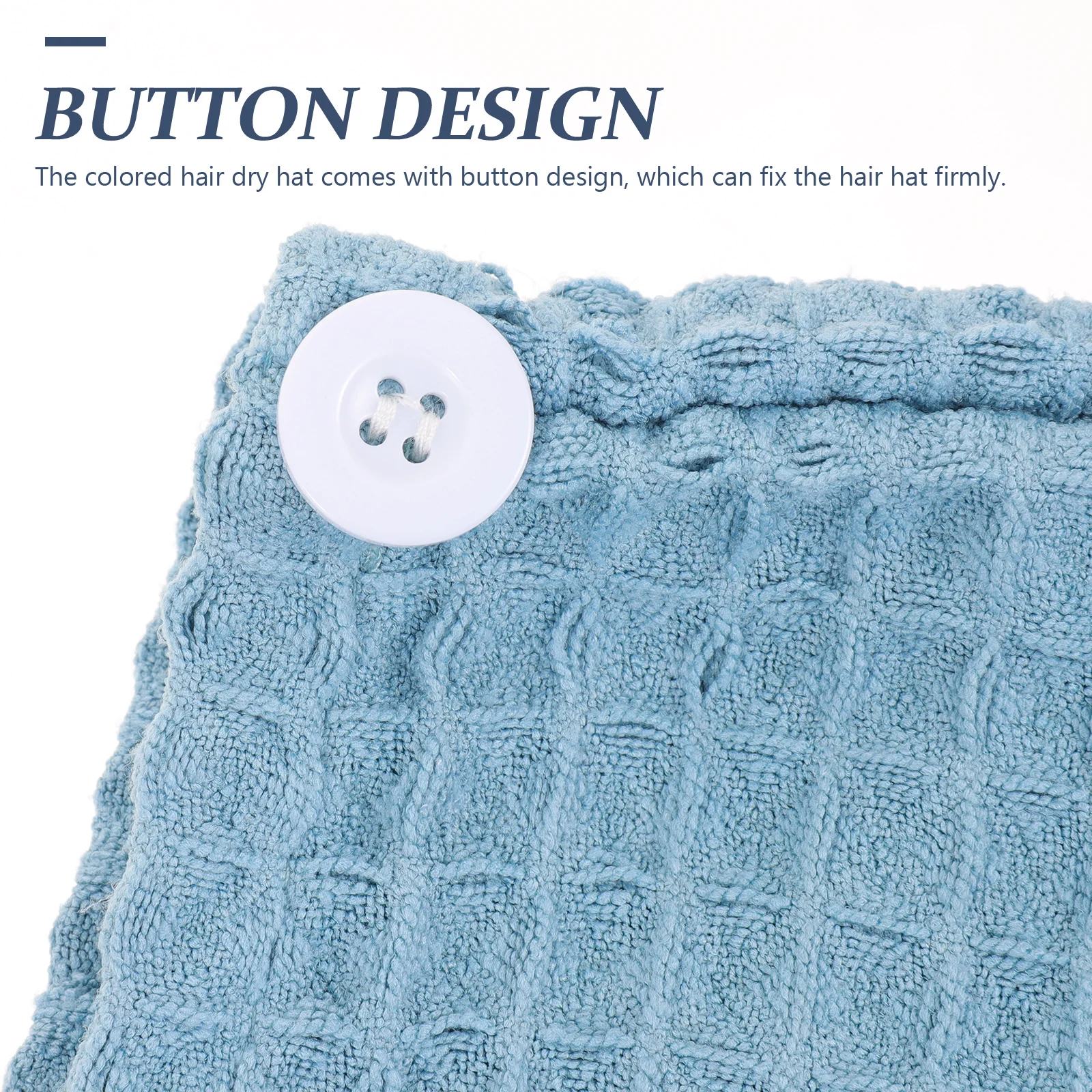 

2pcs Dry For Curly Premium Cotton Quick Drying Bath Hat With Button Rapid Absorption Turban For Women Wet Drying Hat Shower Head