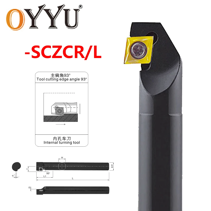 OYYU S10K-SCZCR06 S12M-SCZCR06 S16Q-SCZCR09 S20R-SCZCR09 S25S-SCZCR09 Internal Turning Tools Holder SCZCR Lathe Cutter SCZCR09