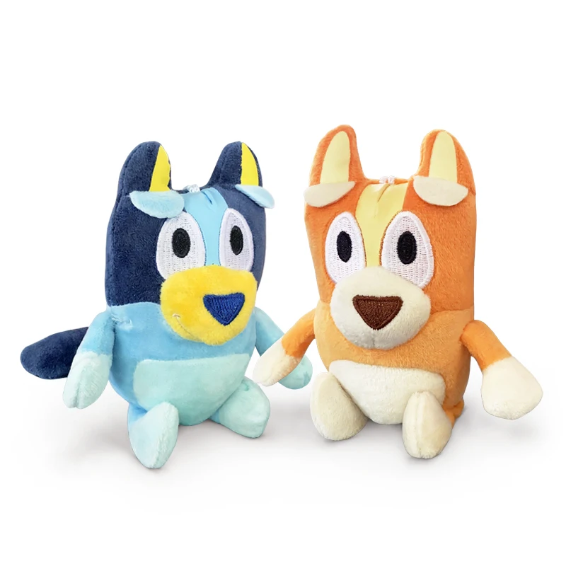 15 CM Bluey Bingo Peluche Ciondolo Del Fumetto Mini Famiglia Di Quattro Papà Mamma Bandito E Peperoncino Anime Figura Peluche Regalo Per Bambini