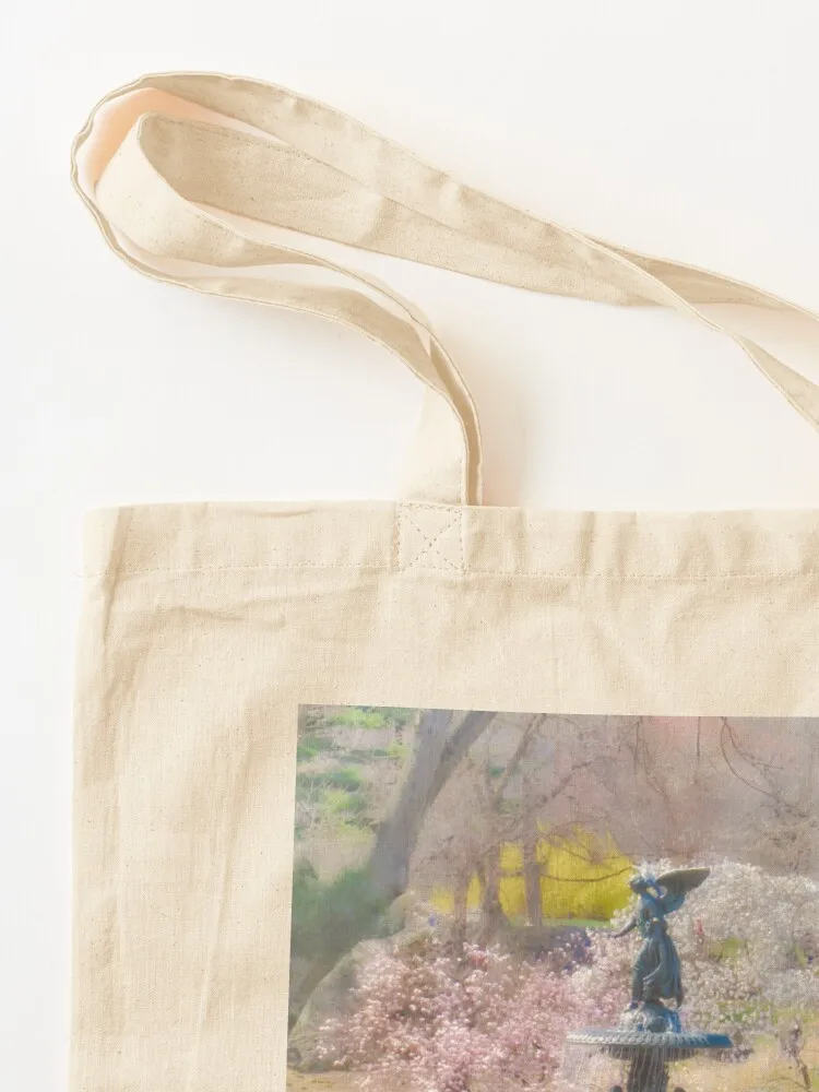 حقيبة حمل Angel of Central Park sacs de Shopping حقيبة نسائية من القماش وشاشة حمل