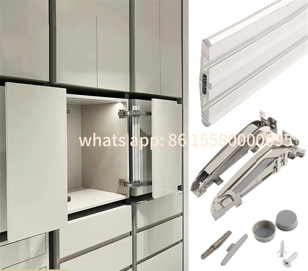 

Customizable Kitchen Cabinet System Door Lateral Hinge Wardrobe Folding Silent Slide Rail Swing Opening