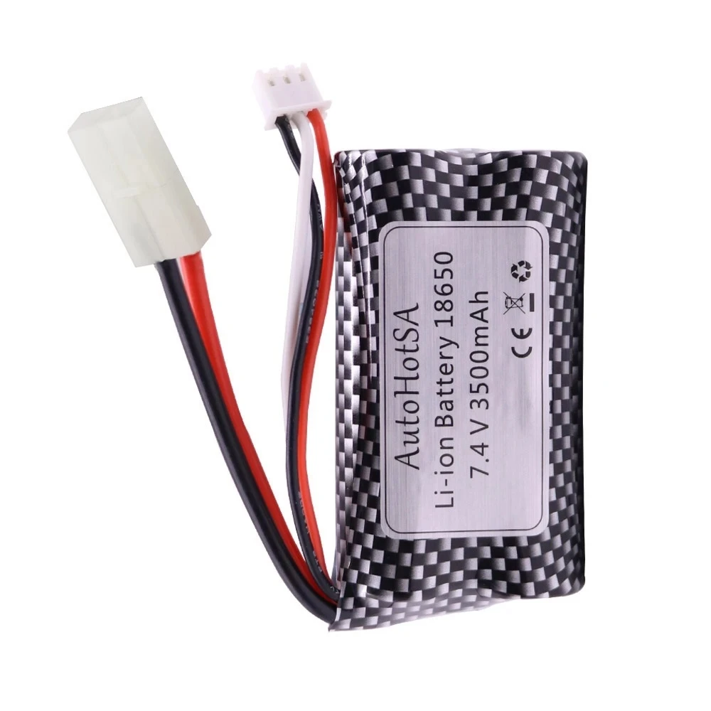 Batteria agli ioni di litio 7.4V 3500Mah con caricabatterie per HJ806 henglong 3818 3819 3838 3839 3869 3888 3889 3899 3908 3918 3938 parti del serbatoio RC