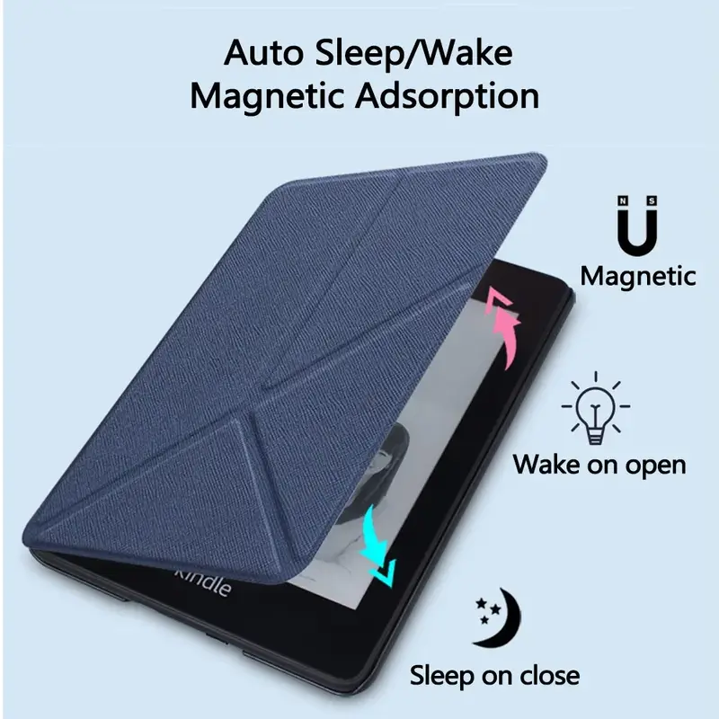 Foldable Stand Case for Kindle 2024 2022 2021 Paperwhite Colorsoft 1 2 3 5 6 10th 11th 12th Generation 6 6.8 7 Inch Pouch Cover - Image 3