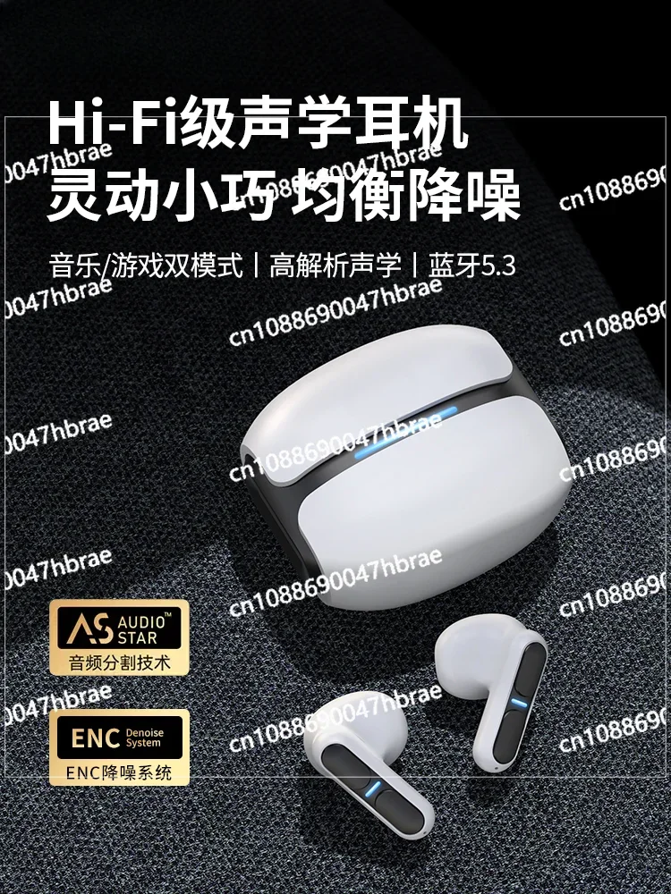 Bluetooth Earphones with True Wireless Noise Reduction and Half Ear Sports Games, Suitable for Both Men and Women