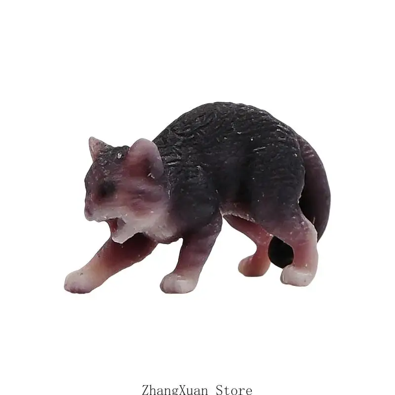 Winzige Haustierverzierung, Harzmaterialien, Miniatur-Hunde-/Katzenmodell, perfekt für Bücherregal-Ausstellung und kreative – Detail 5