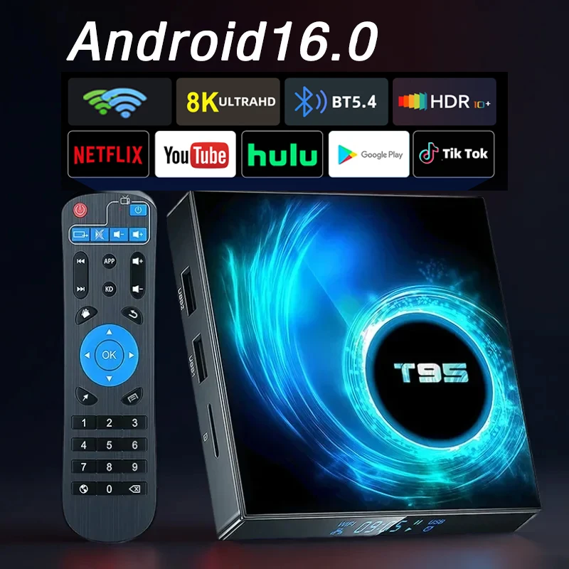 

ТВ-приставка Allwinner H616 Android 16, четырехъядерный процессор, HDR10+, 8K HD, медиаплеер, 256 ГБ ПЗУ, Wi-Fi, поддержка Google Voice