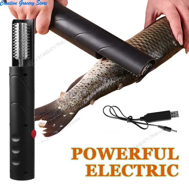 

Electric Fish Scaler Cordless Fish Scaler Remover Easily Remove fishscales without Fuss Or Mess for Chef and Home Cooks Fish