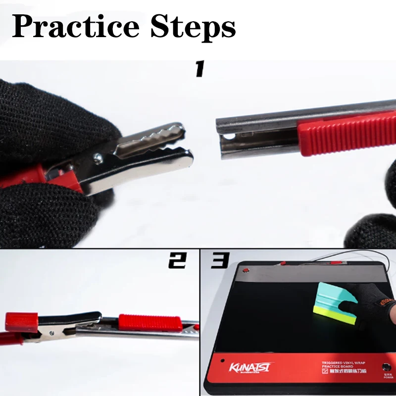 Automotive Film Cutting Practice Board, Stainless Steel Car Window Tint Squeegee Training Tool, Blade Test Practice Device