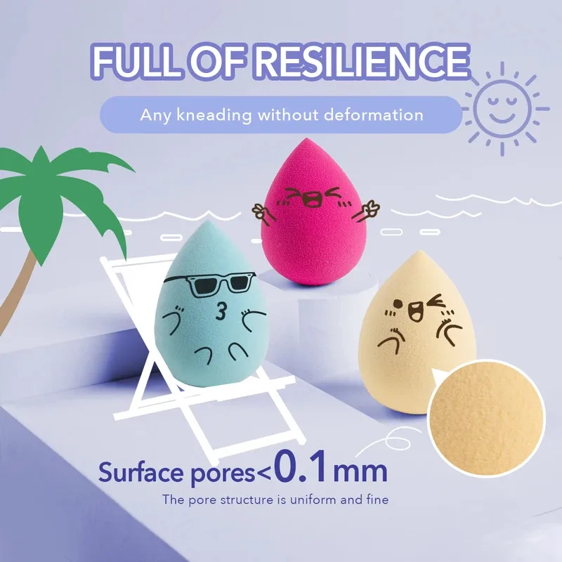 10 pçs/kit conjunto de esponja de maquiagem macio colorido cosméticos puff pó fundação ferramenta de beleza atacado feminino ferramenta de maquiagem de beleza