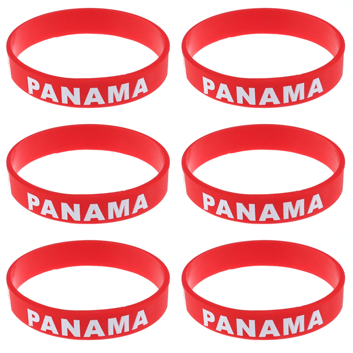 

6 Pcs Silicone Wristbands National Flag Football Country Bracelet Sweatproof Soft for Sports Games International