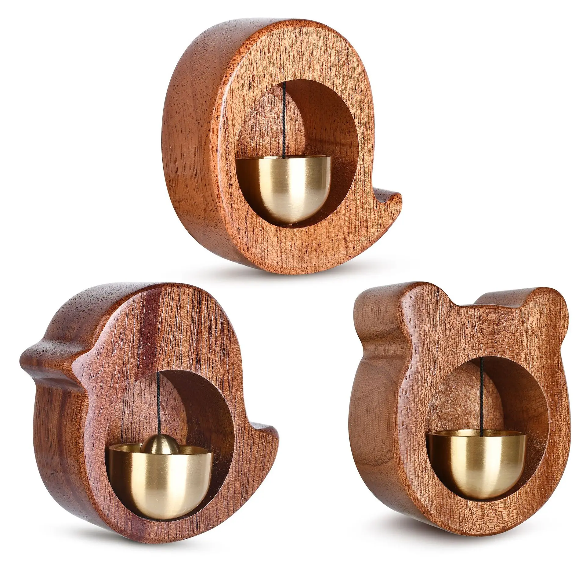 Wooden Wind Chime Shop Owner Opens Door Bells, Decorations Wooden Door Bells, Refrigerators, Solid Wood Bells